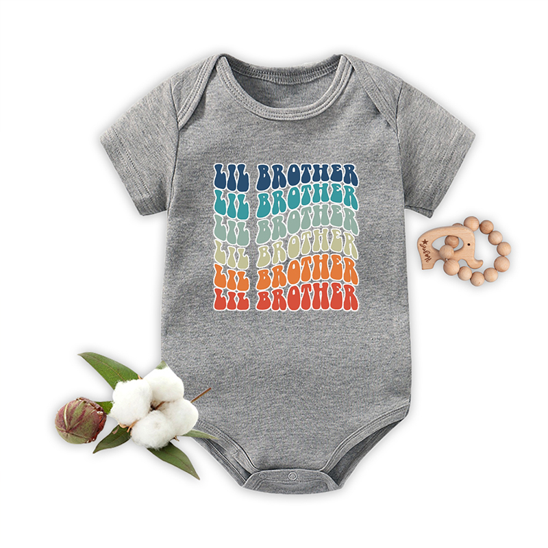 Retro Lil Brother Baby Bodysuit