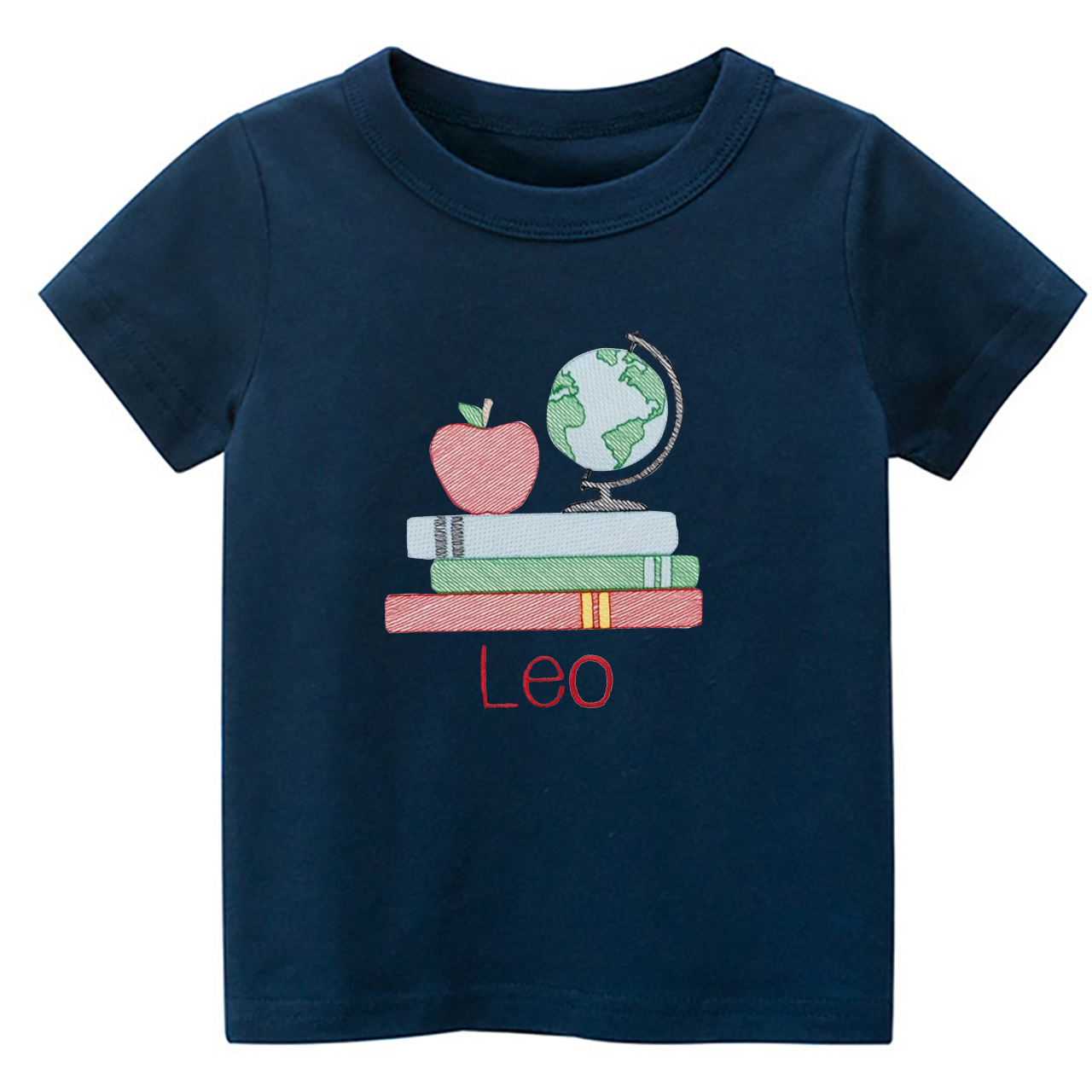 Vintage Globe Book Personalized Back to School T-Shirt