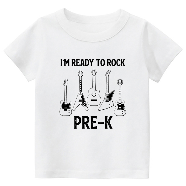 Personalized Kids Funny School T-Shirt Ready To Rock