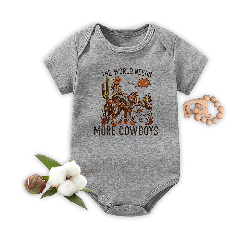 The World Needs More Cowboys Baby Bodysuit