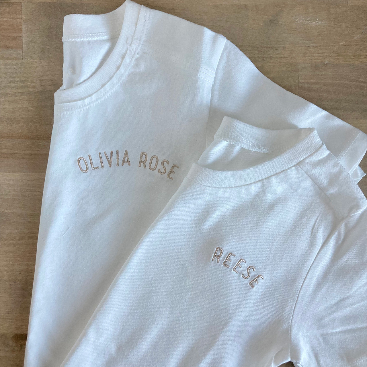 Personalized Left Chest Embroidered Name Toddler T-Shirt 
