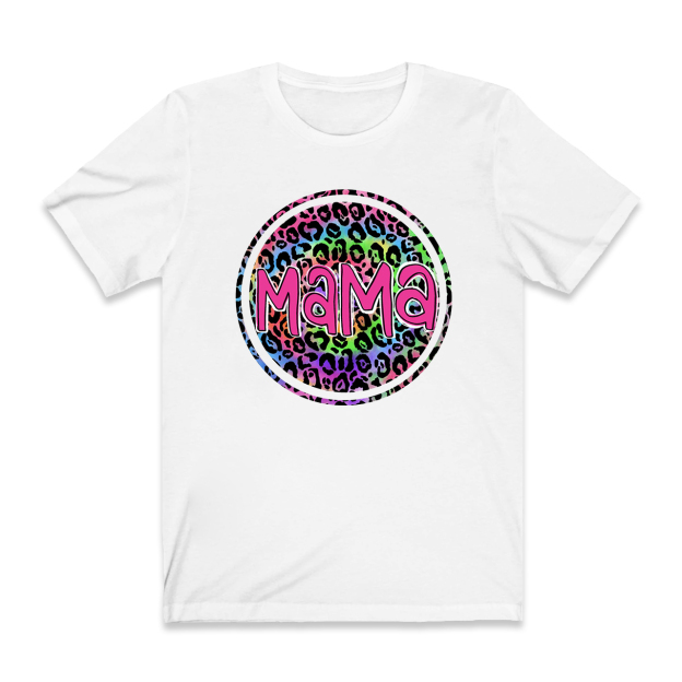 Gift For Mama Leopard Design Retro T-Shirt