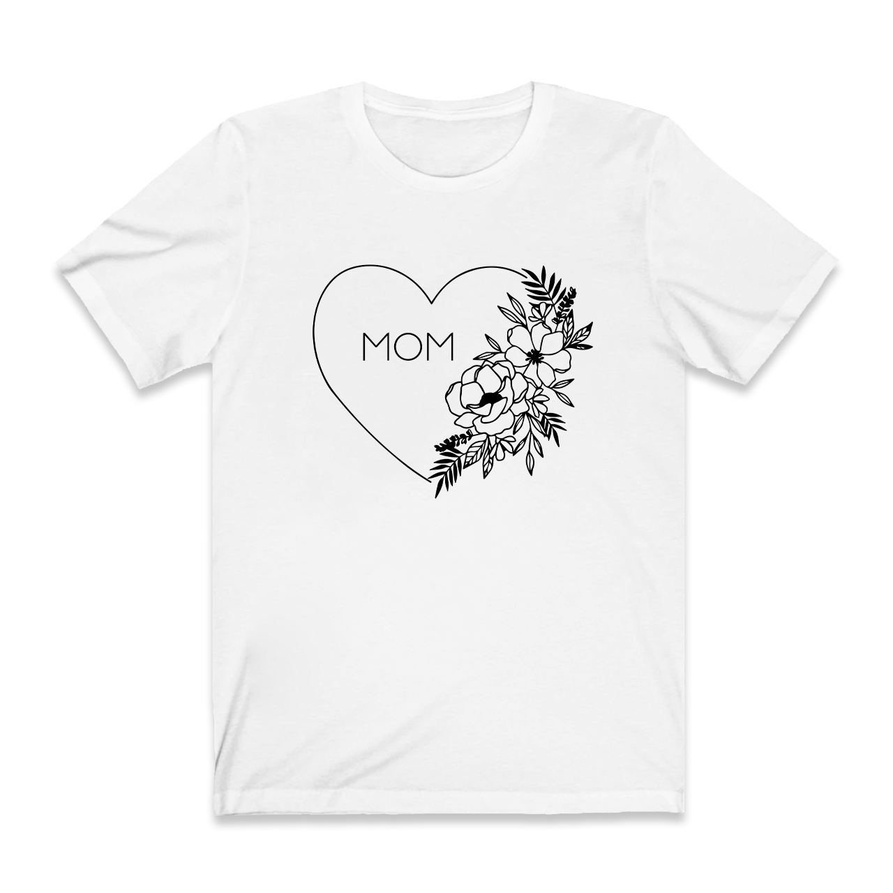 Floral Heart Shirt For Best Mom