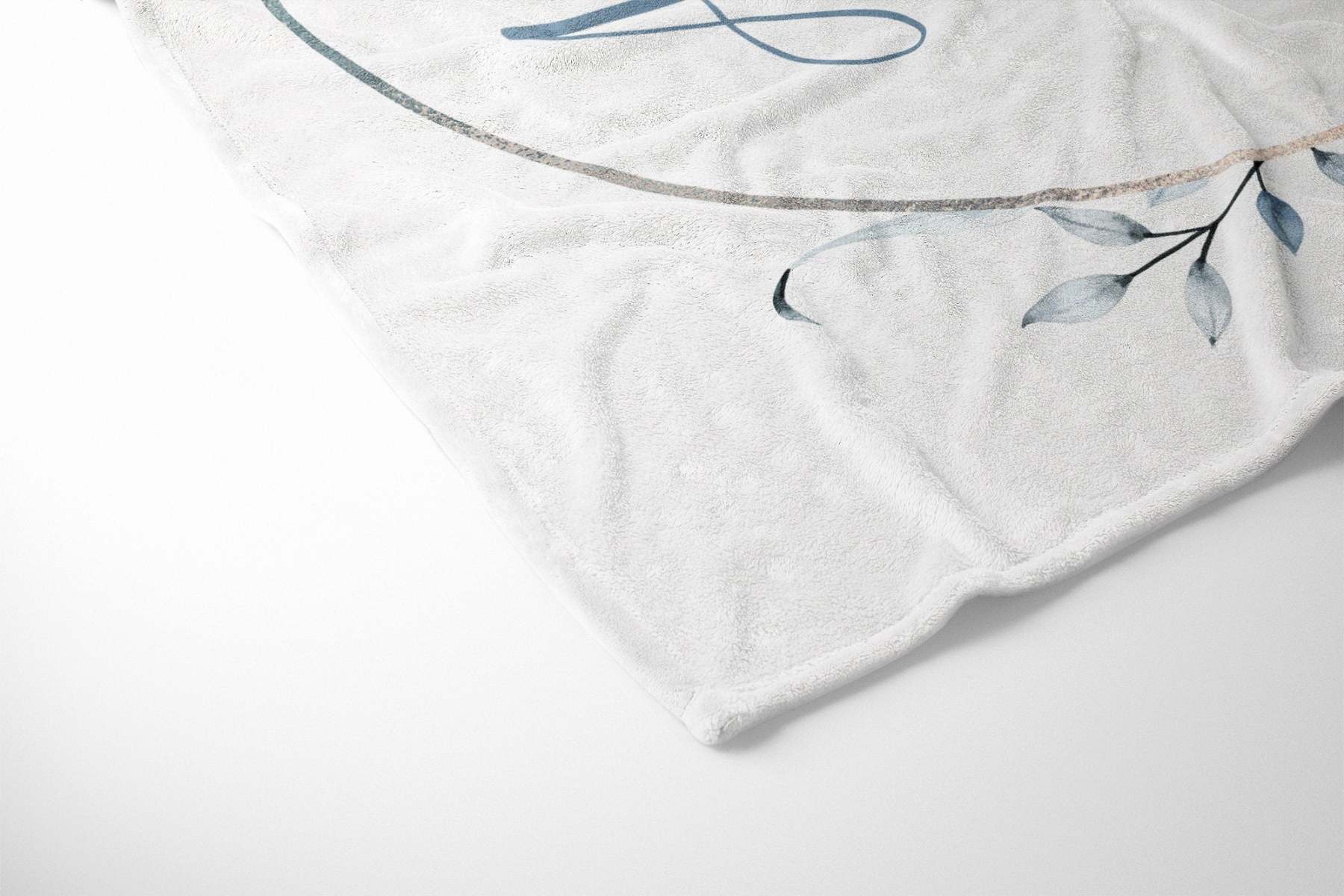 Personalized Woodland Deer Baby Flannel Blanket