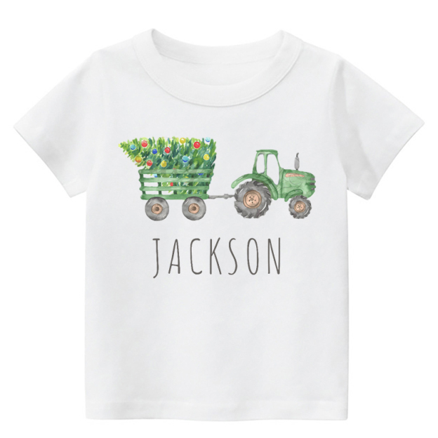 Tree And Truck Toddler Christmas Shirt