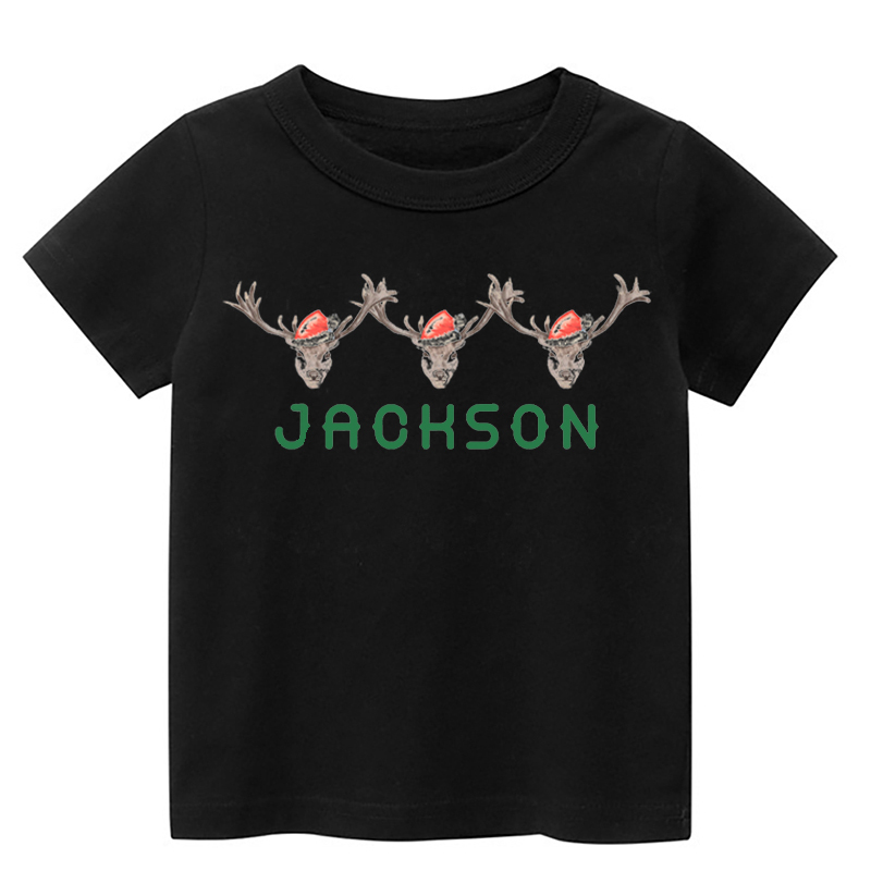 Three Deer Toddler Christmas Shirt
