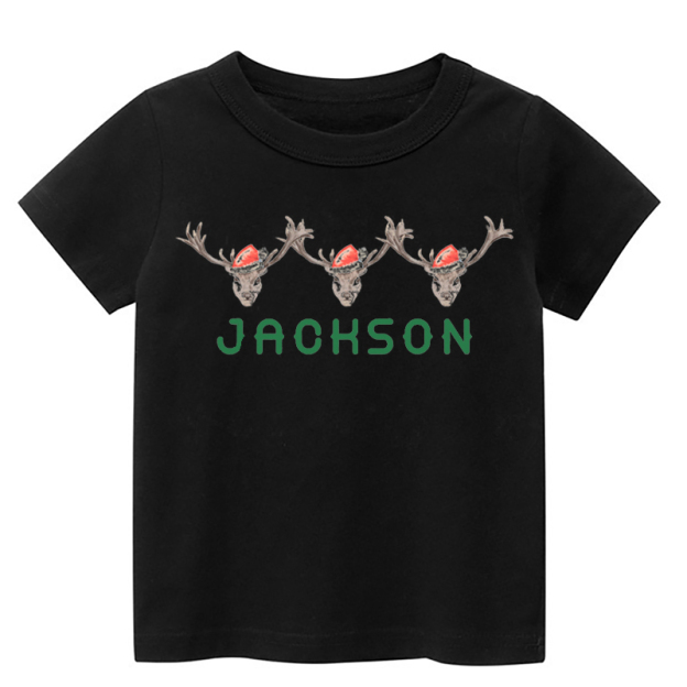 Three Deer Toddler Christmas Shirt