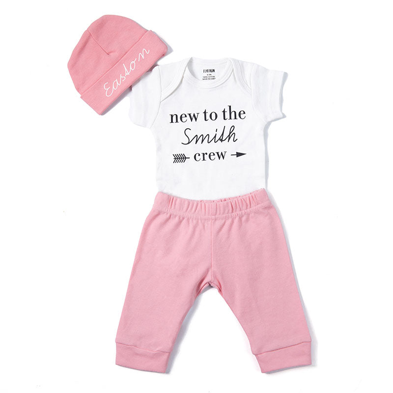 Personalized Baby Outfit Sets (New To The Crew)