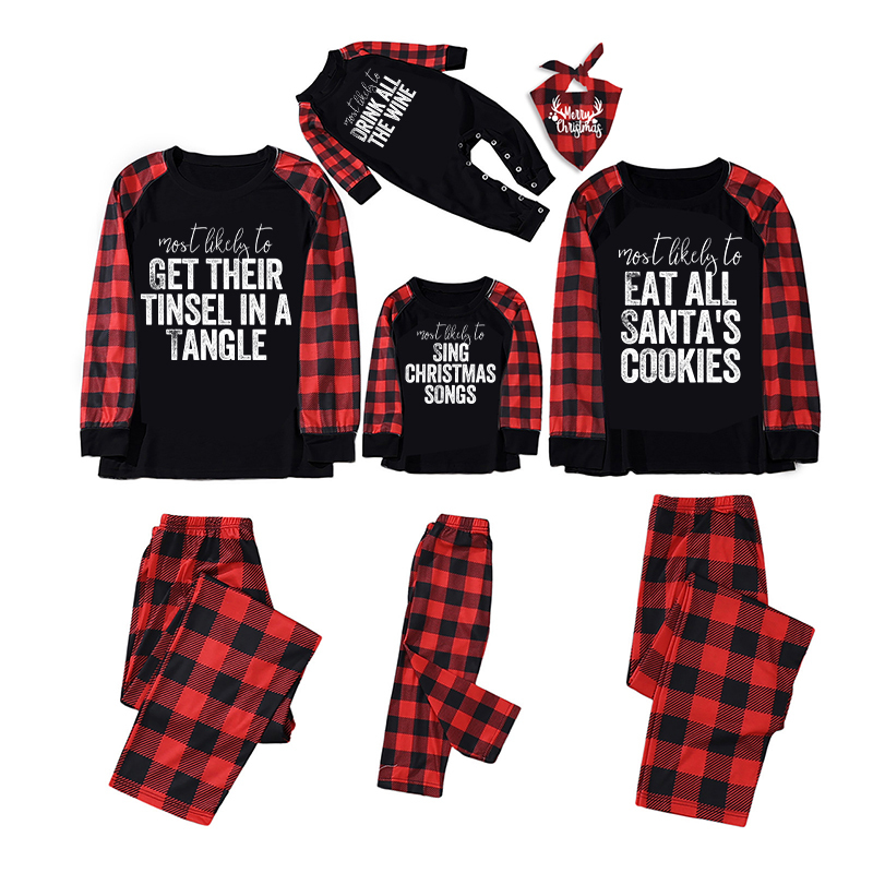 Most Likely to Funny Christmas Family Matching Pajamas
