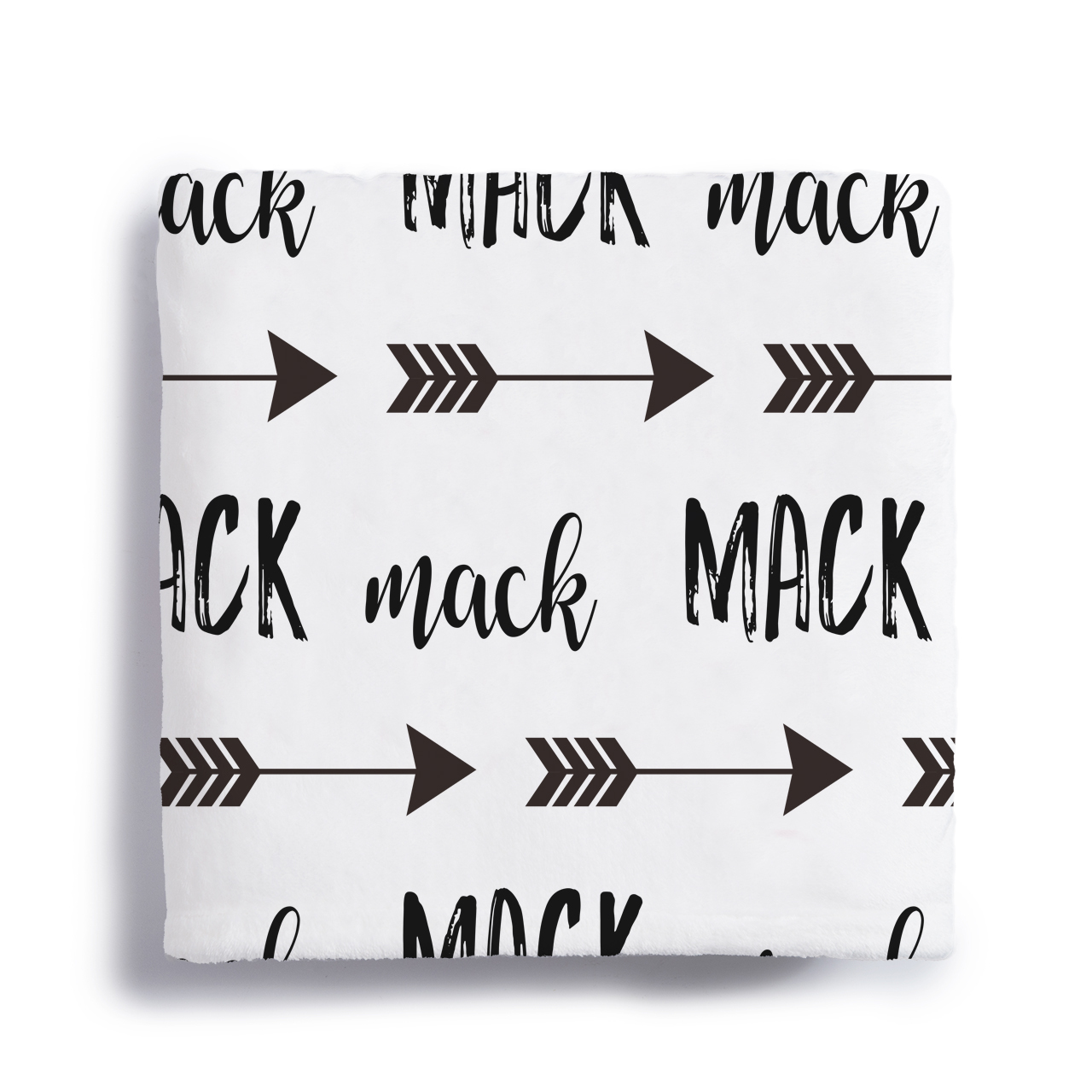 Arrow Personalized  Baby Flannel Blanket