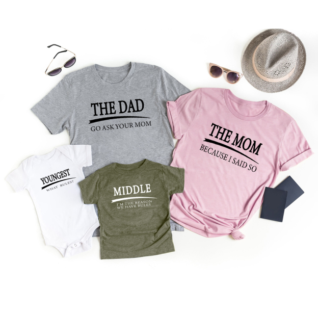 Family Rules Personalized Daily Matching Shirts