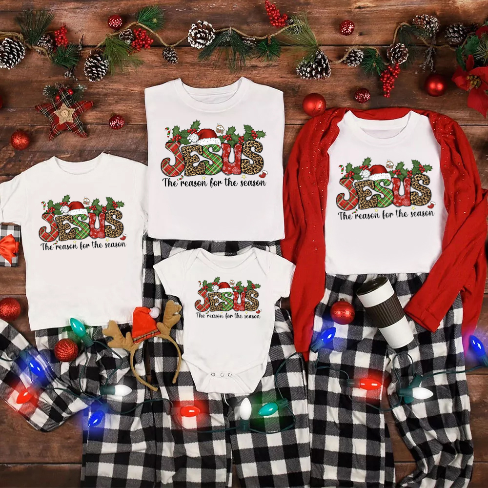 Reason For The Season Christian Christmas Family Matching Shirt
