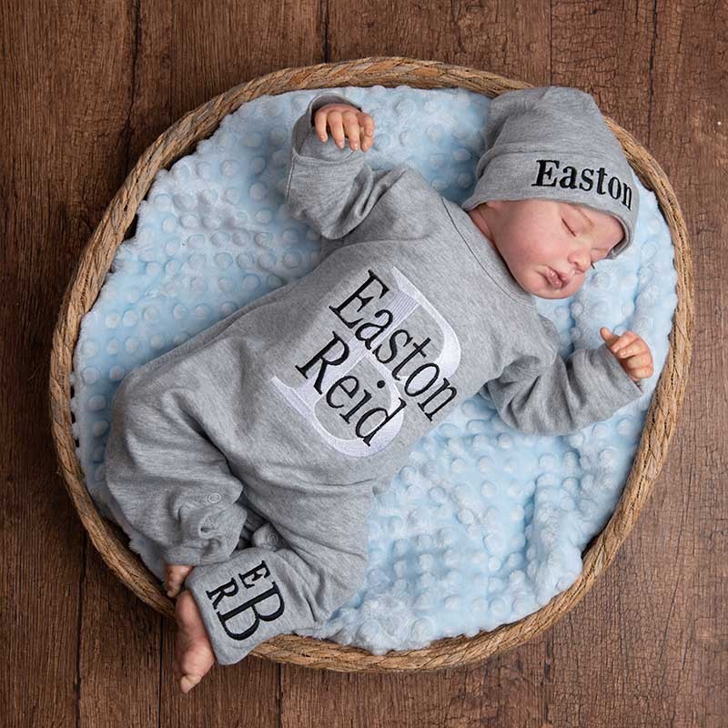 Personalized Baby Rompers Sets (Big Letters)