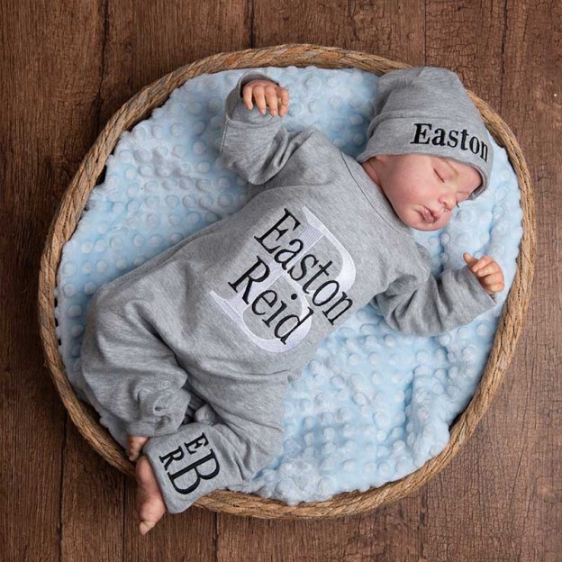 Personalized Baby Rompers Sets (Big Letters)