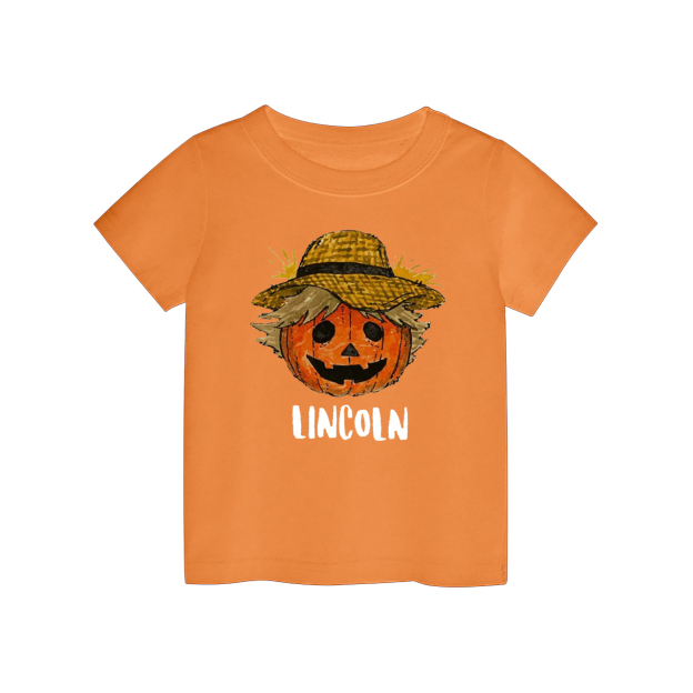 Personalised Pumpkin Boy Fall Halloween Shirts
