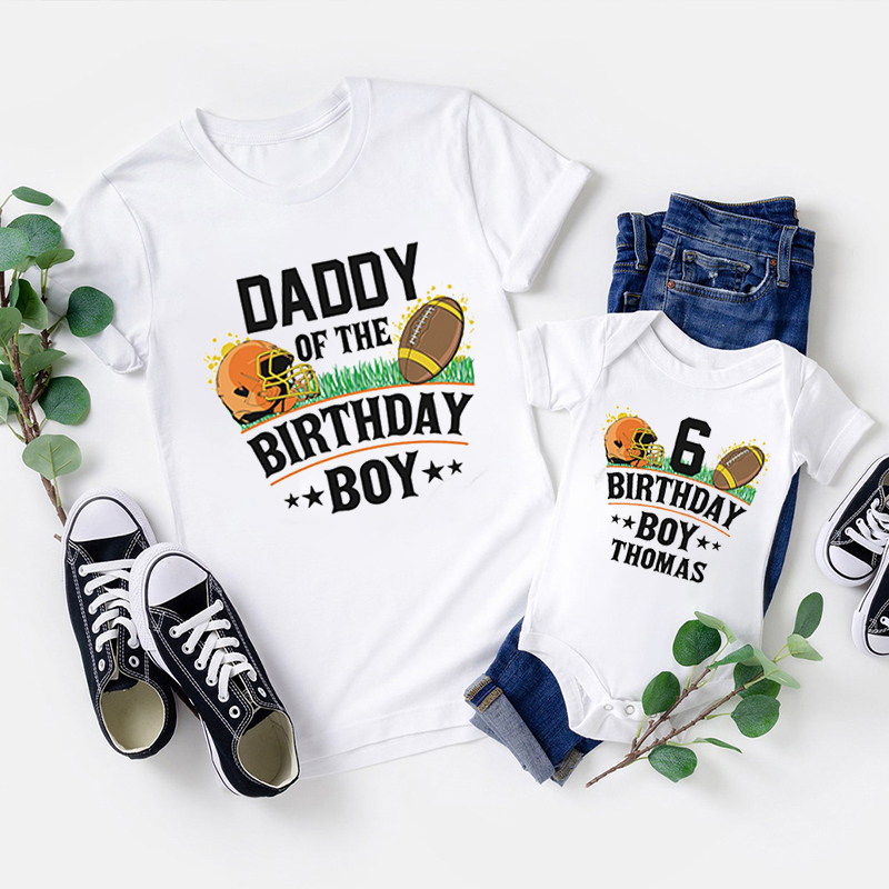 Football Boy Birthday Family Matching Shirt
