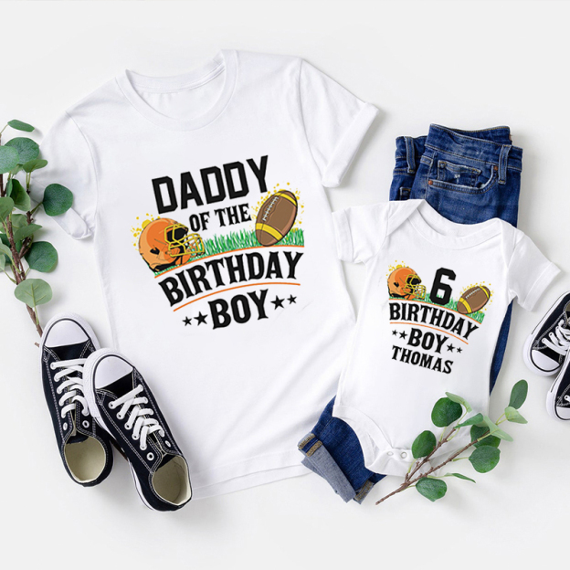 Football Boy Birthday Family Matching Shirt