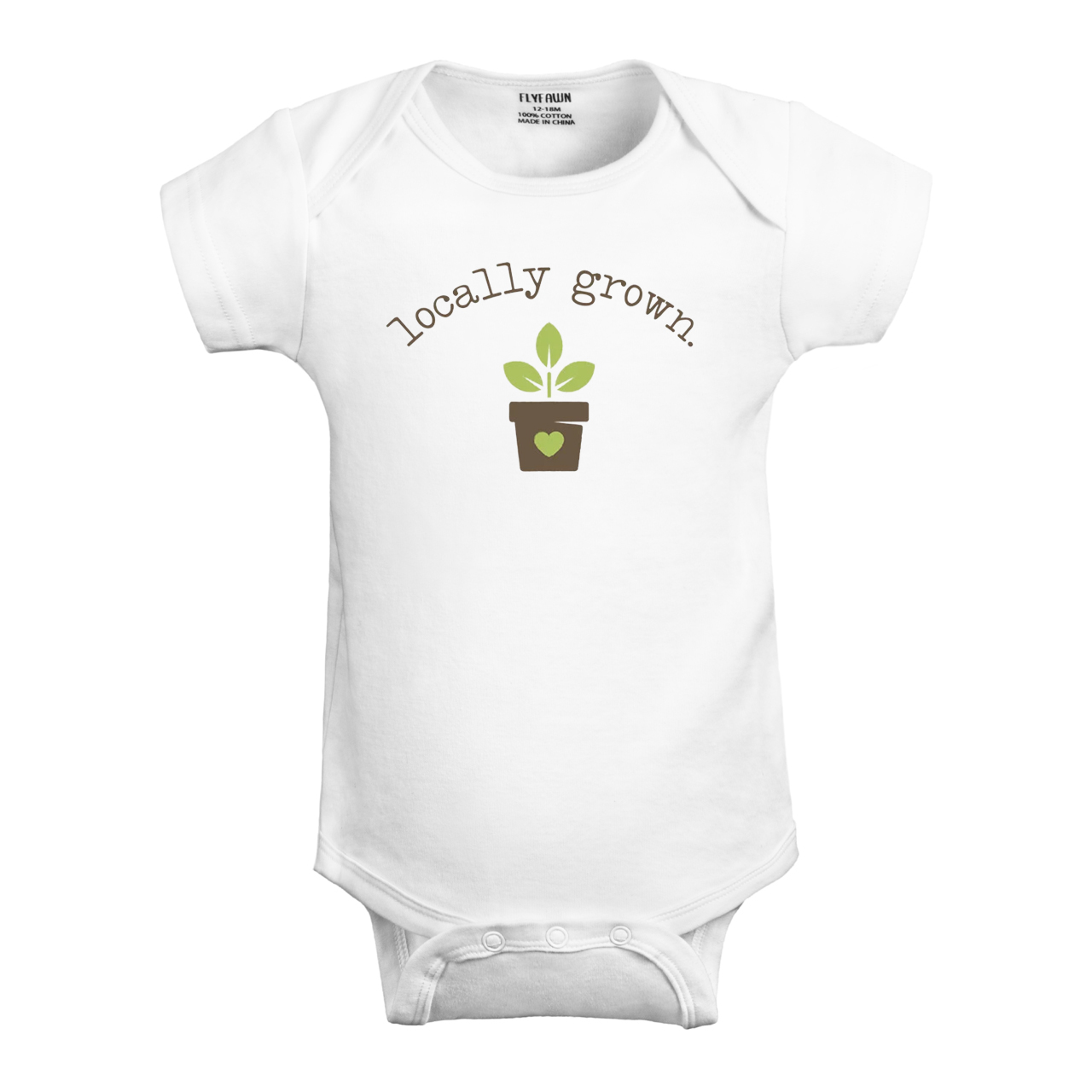 4 Colors Locally Grown Baby Bodysuit