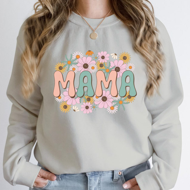Retro Floral Gift For Mom Sweatshirt