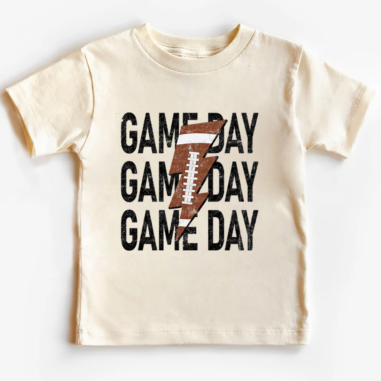 Game Day Football Lightning Bolt Toddler Tees