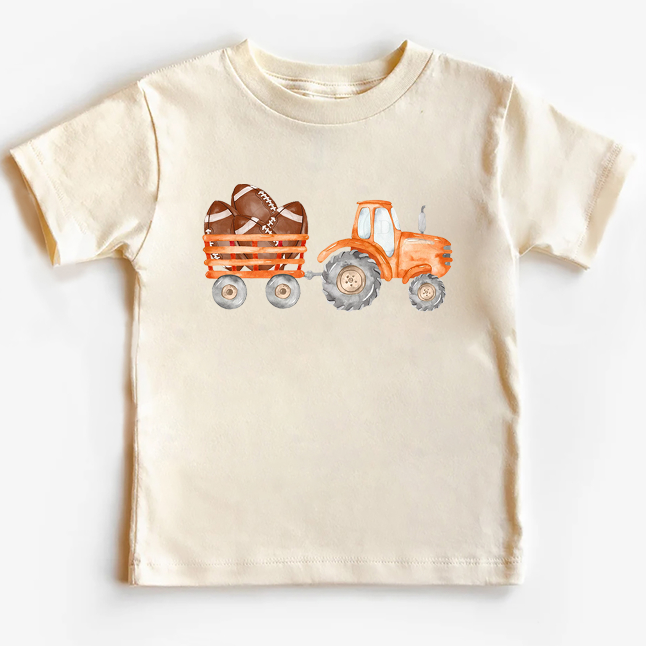 Fall Football Tractor Toddler Tees