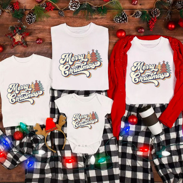 Vintage Merry Christmas Family Matching Shirt