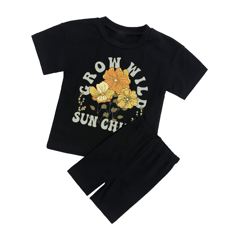 Grow Wild Kids Biker Shorts&Tee