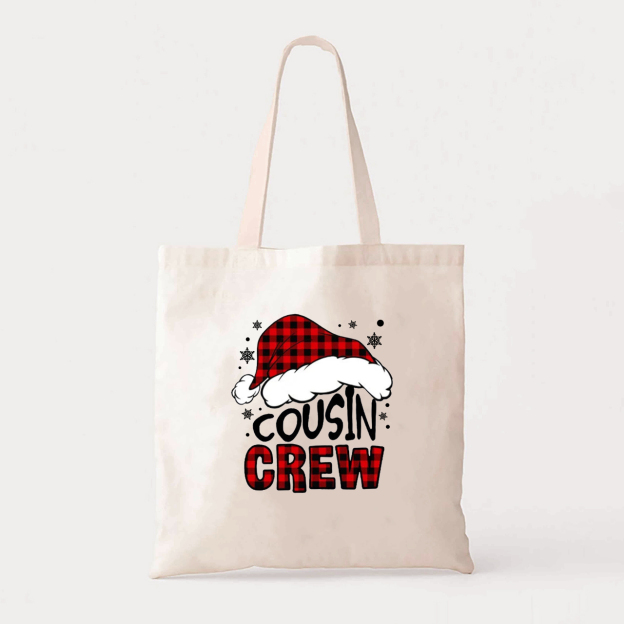 Personalized Plaid Hat For Christmas Tote Bag
