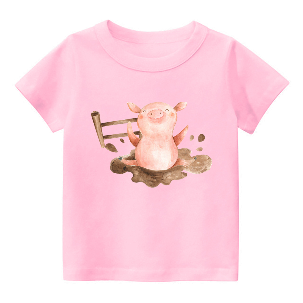 Cute Mud Pig Kids T-Shirt