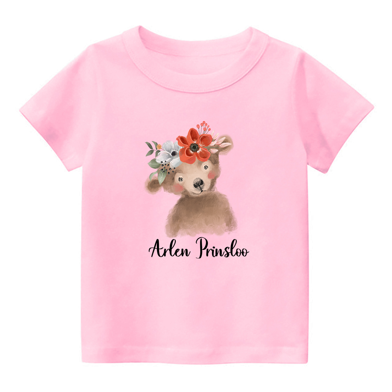 Personalized Watercolor Bear Shirt For Kids