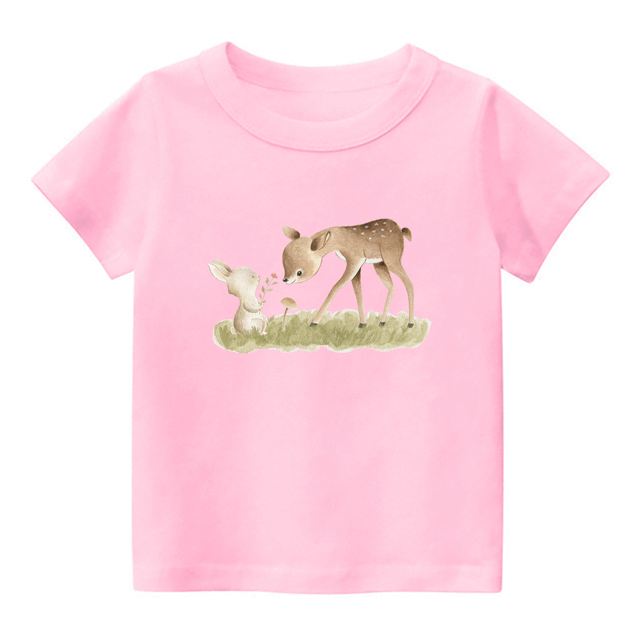 Friends Fawn & Rabbit Shirt For Kids