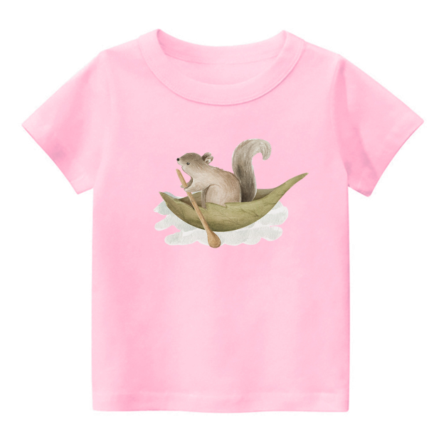 Little Squirrel Rowing Shirt For Kids