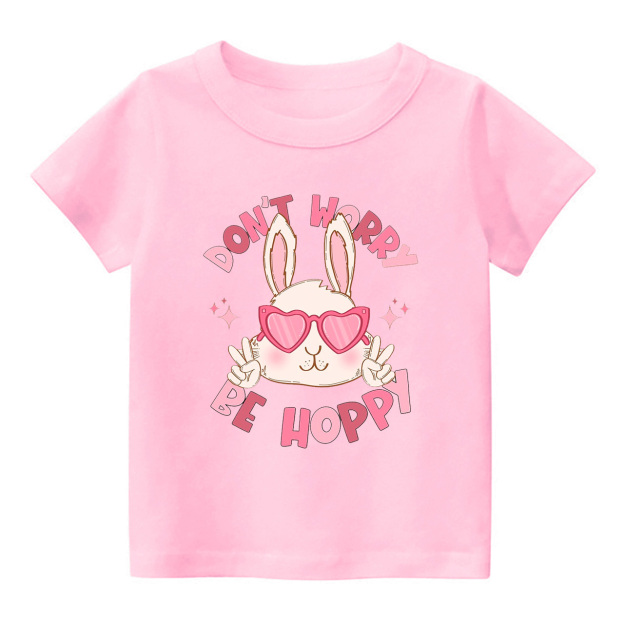 Be Hoppy Spring Easter Bunny Toddler Shirt