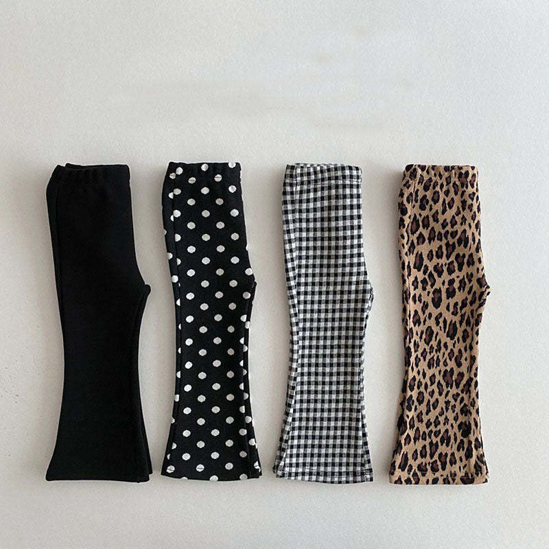 4 Colors Baby Girl Bell Bottom Leggings