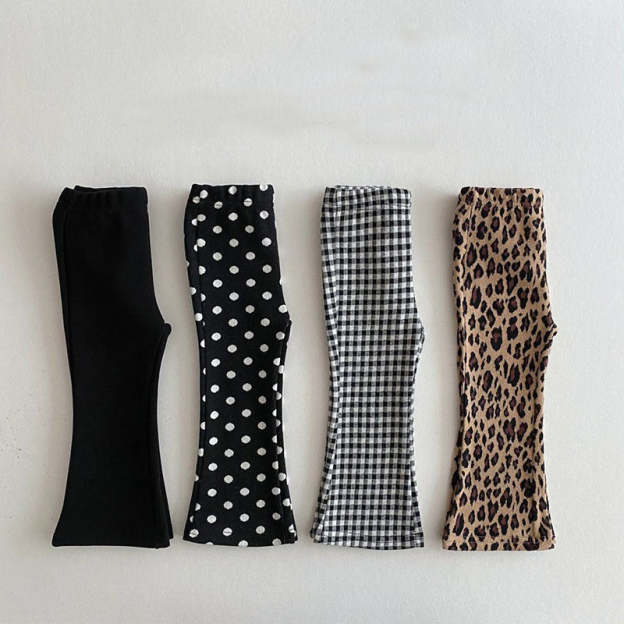 4 Colors Baby Girl Bell Bottom Leggings