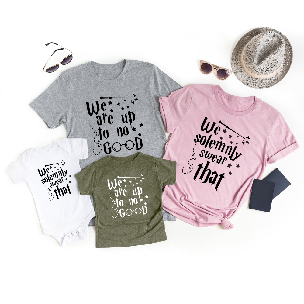 We Solemnly Swear That We Are Up To No Good Family Shirts