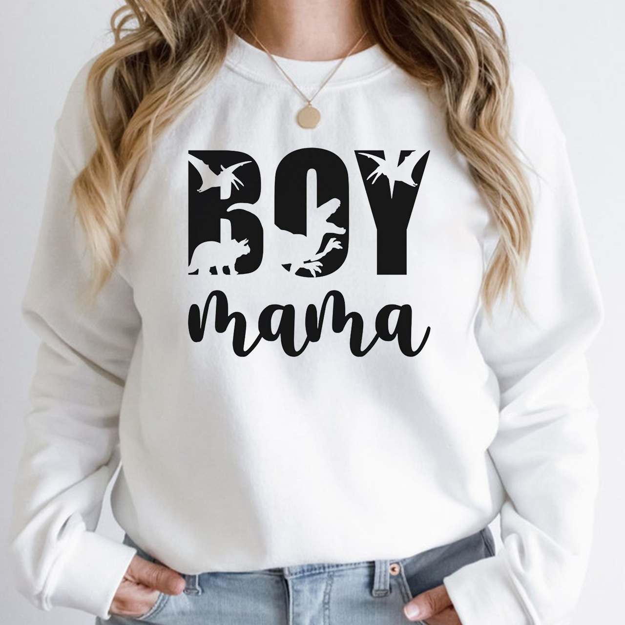 Boy Mama Dinosaur Club Sweatshirt