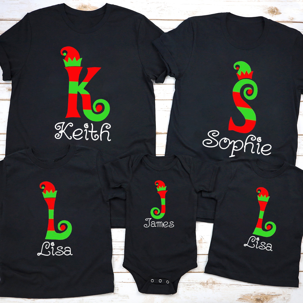 Personalized Christmas Gift Tees For Family Members