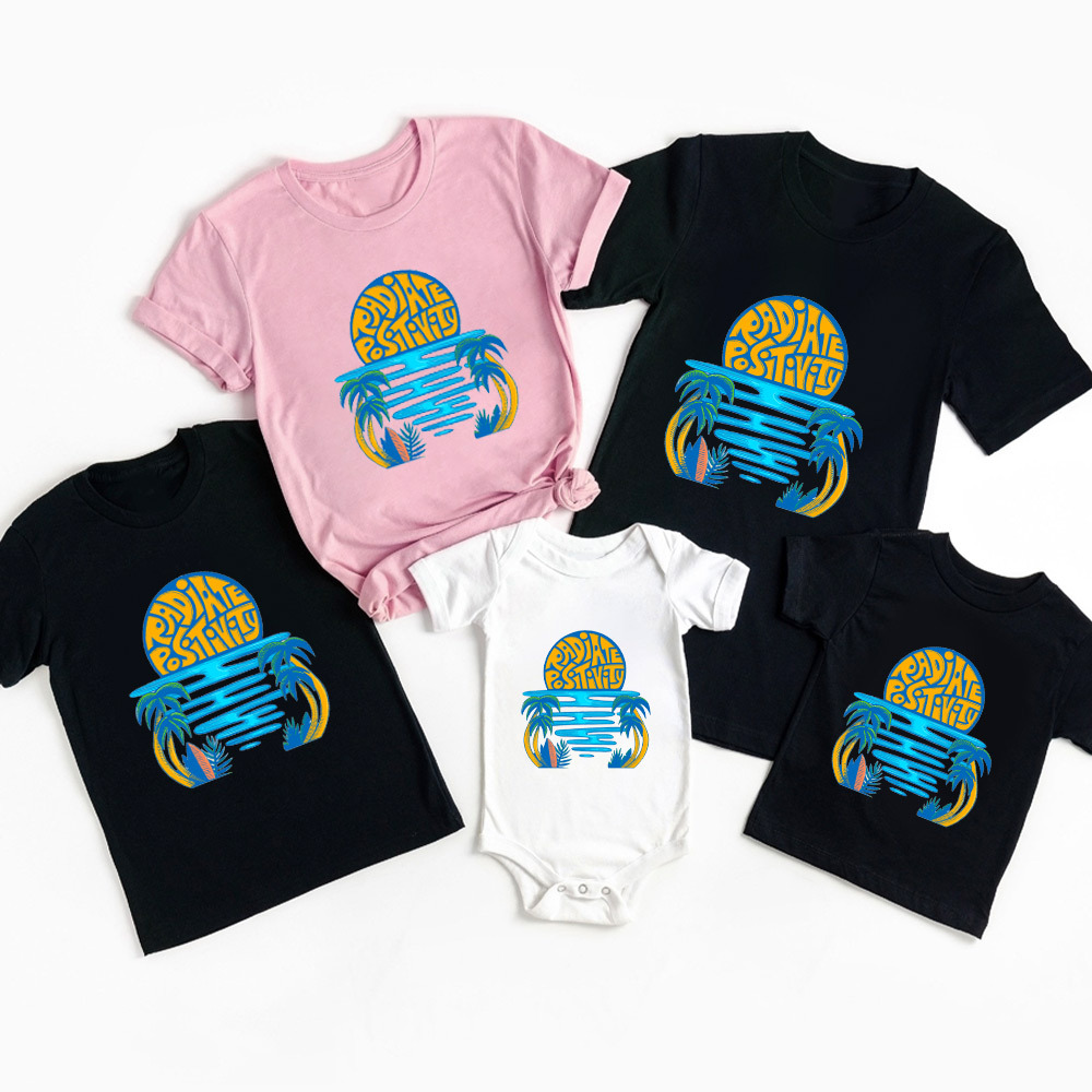 Radiate Positivity Family Vacation Shirts