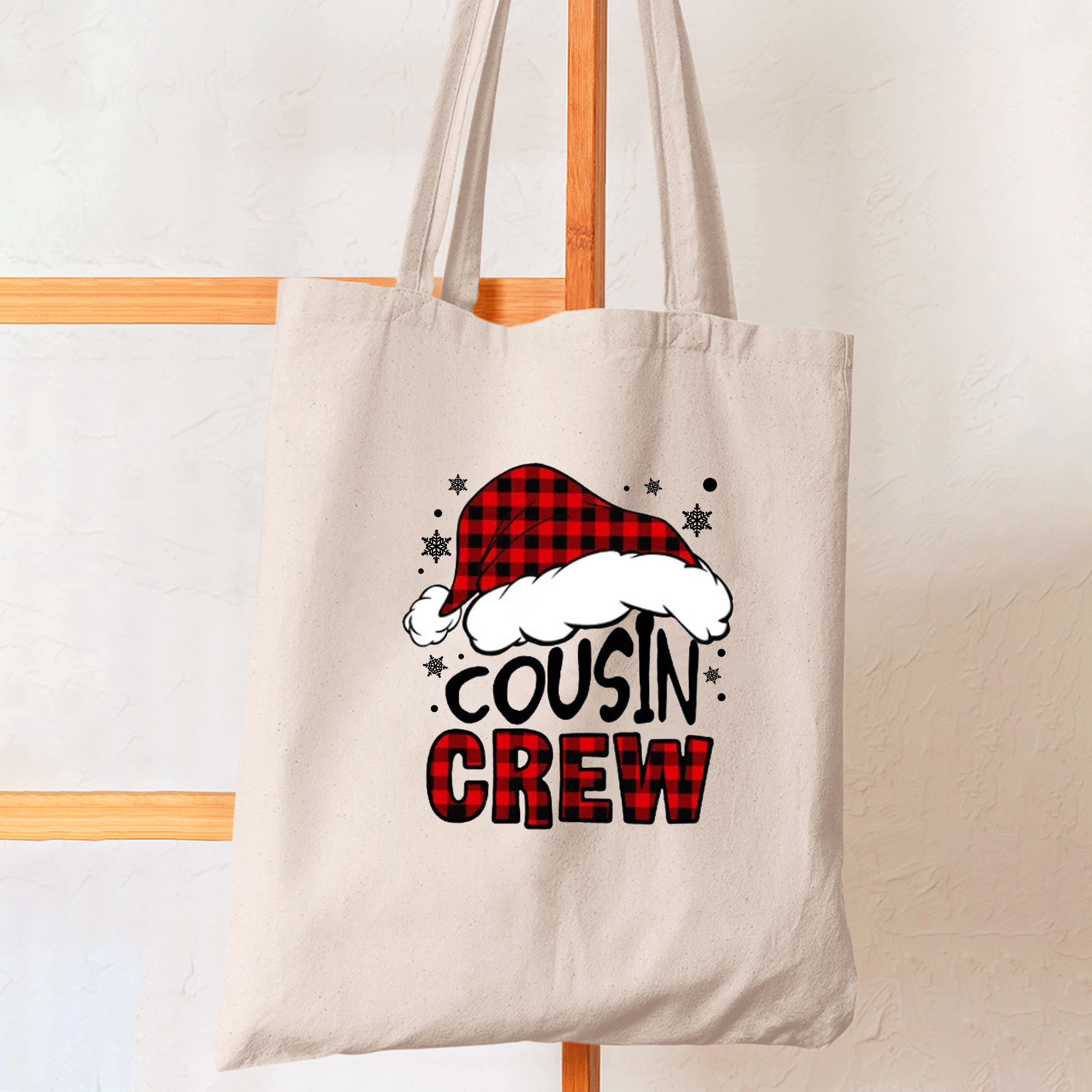 Personalized Plaid Hat For Christmas Tote Bag