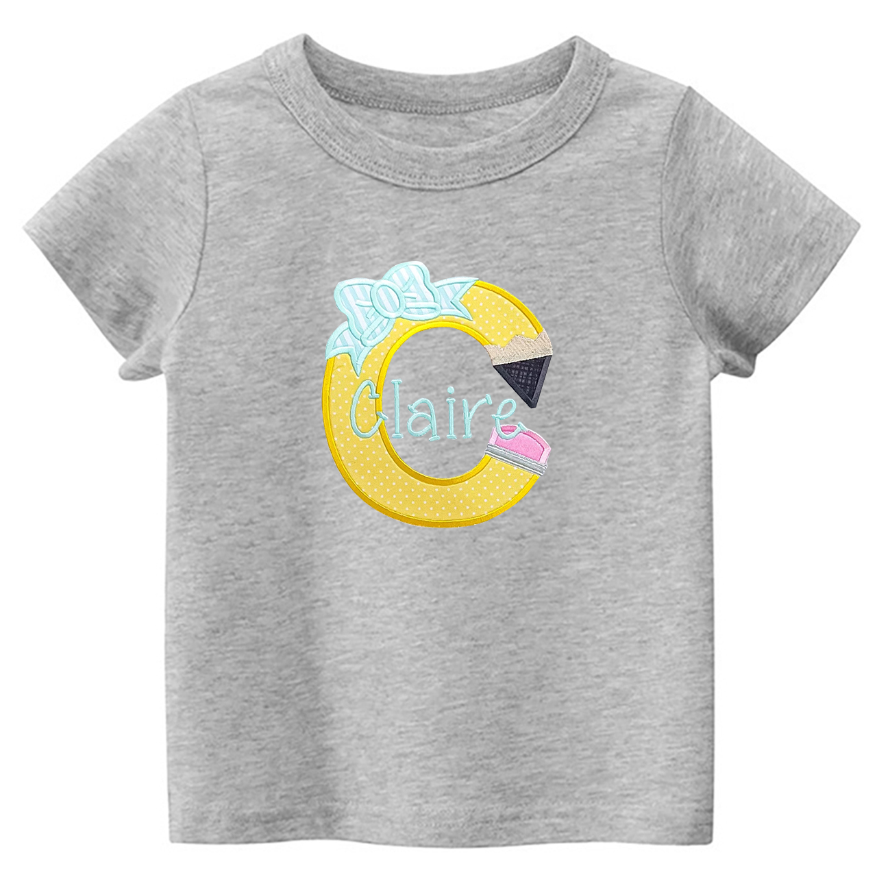 Personalized Pencil Name School Kids T-shirts