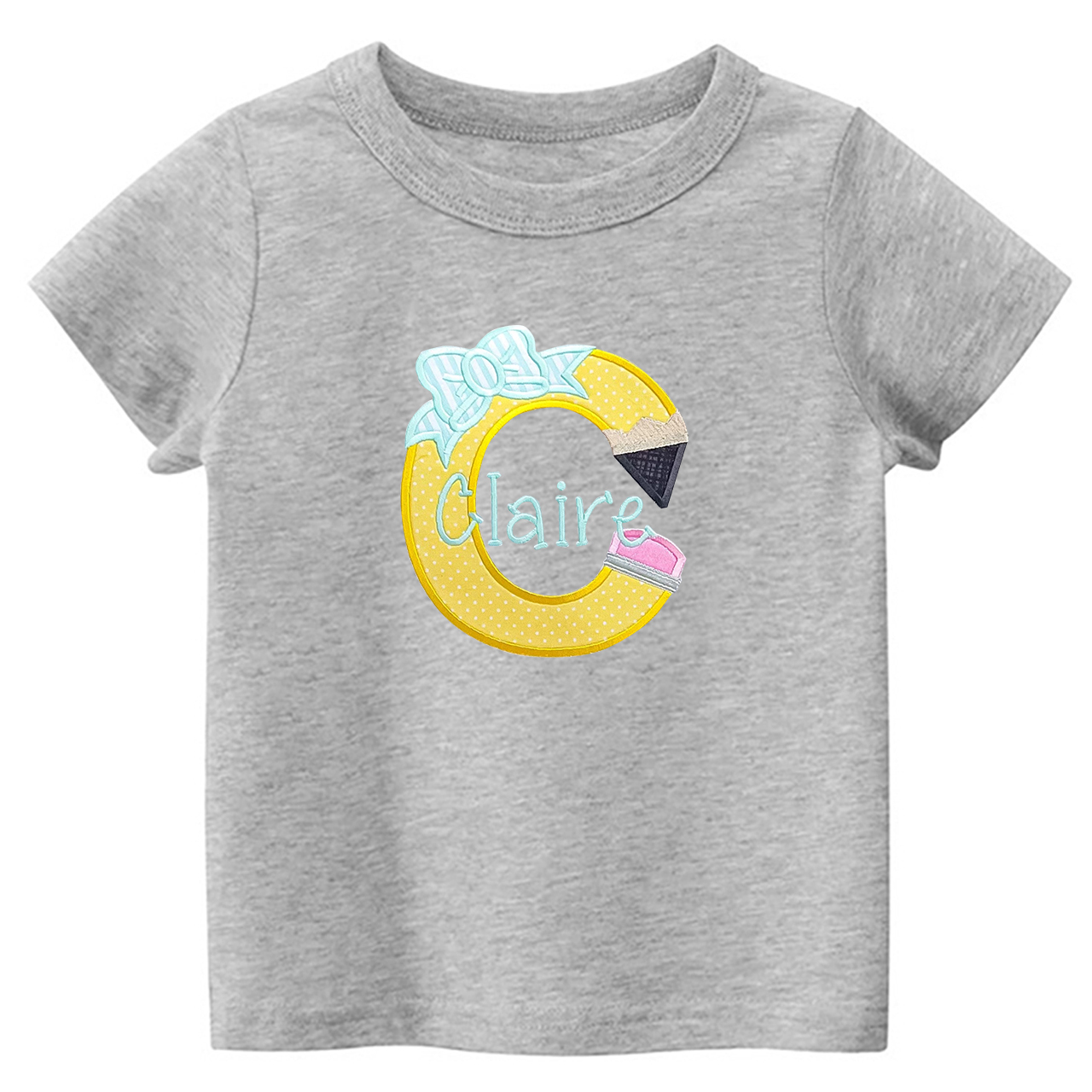 Personalized Pencil Name School Kids T-shirts