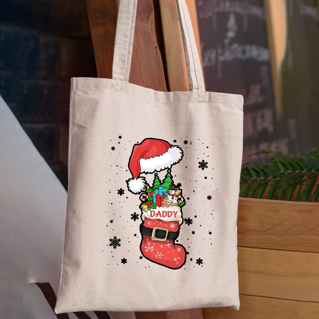Personalized Hats&Boots Christmas Tote Bag