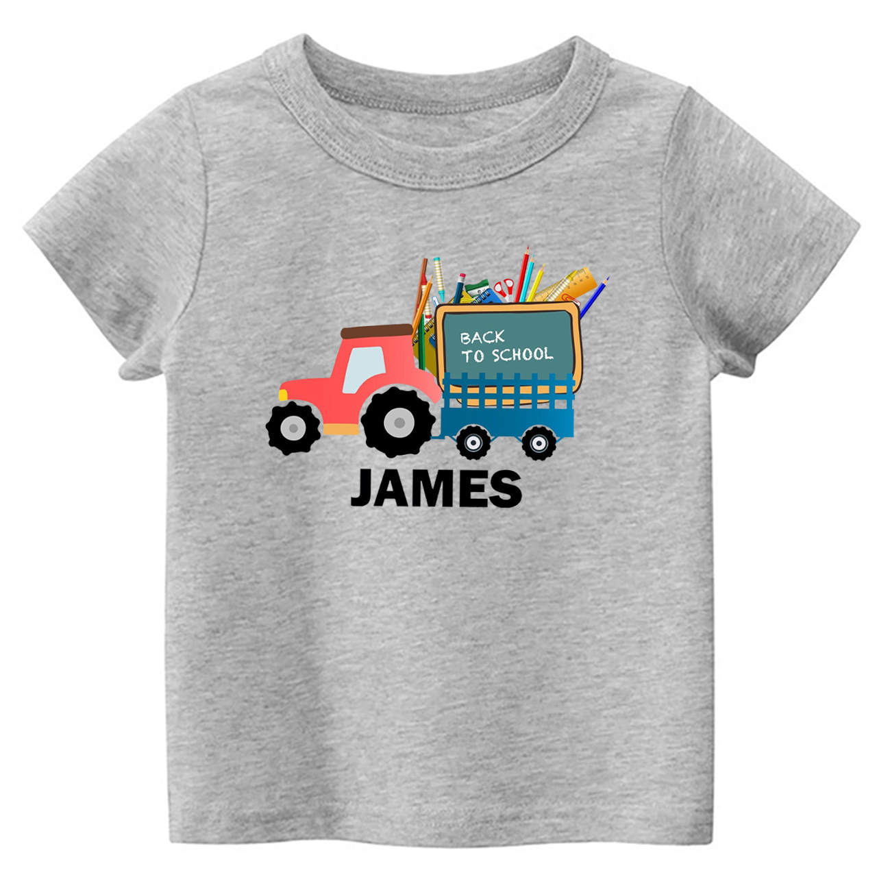 Personalized School Tractor With Kids Name