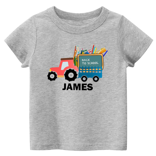 Personalized School Tractor With Kids Name