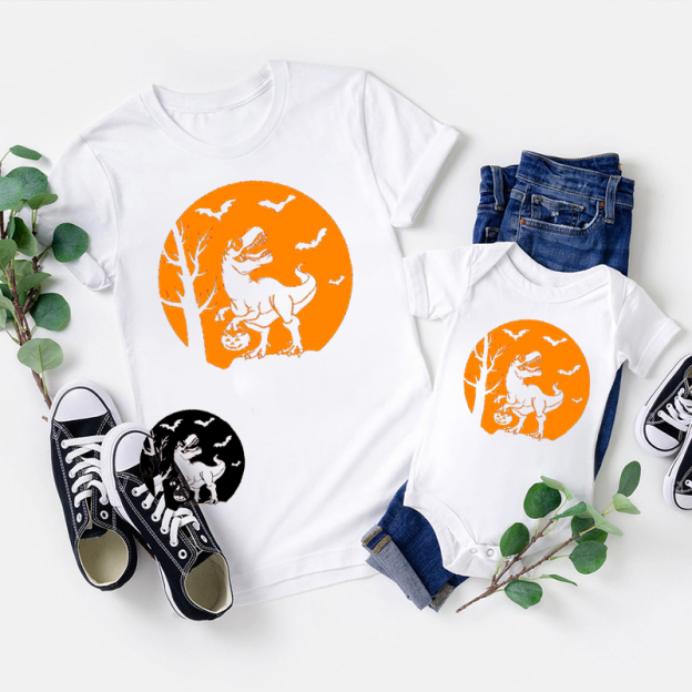 Halloween Dinosaur Family Matching Shirt