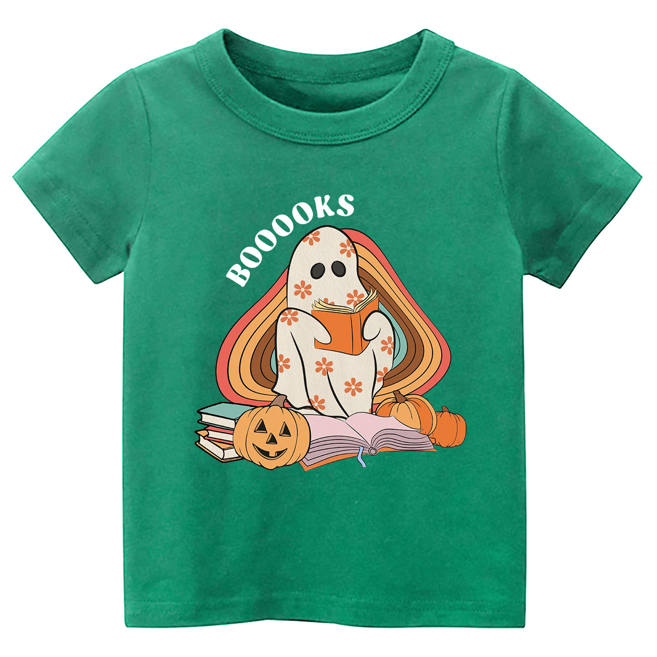 Retro Books Ghost Halloween Toddler Shirt