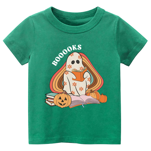 Retro Books Ghost Halloween Toddler Shirt