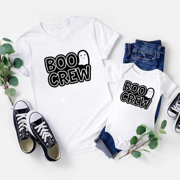 Halloween Boo Crew Squad Family Party Matching Shirt