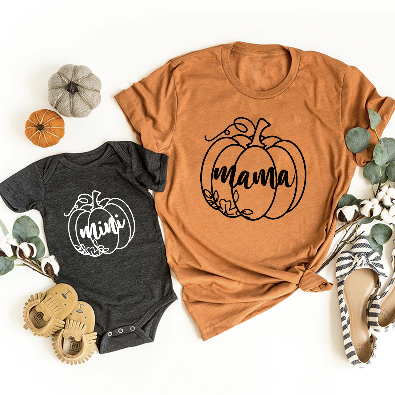 Mama Mini Pumpkin Mom&Me Matching Shirt